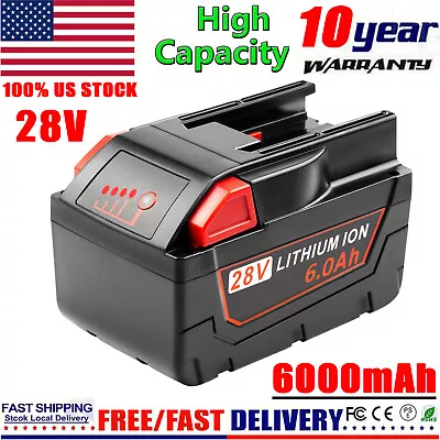 6.0AH 28V Li-Ion Battery For MILWAUKEE For M28 Power 48-11-2830 28Volt Cordless • $53.99