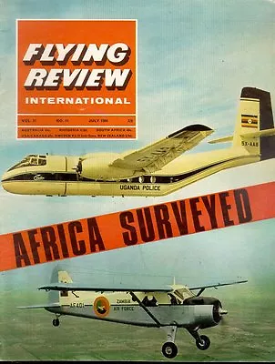 FLYING REVIEW INTL JUL 66 WW2 ITALY Re.2000_B747_SA.330 PUMA_AFRICA_LYSANDER VIN • £3.13