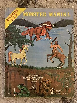 Advanced Dungeons And Dragons Monster Manual 1979 AD&D 1st Print - 4th Edition. • $199.99