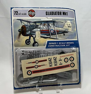 Airfix Gloster Gladiator MK1 Biplane Fighter 1:72 Model Sealed 1973 Package NOS • $19.50