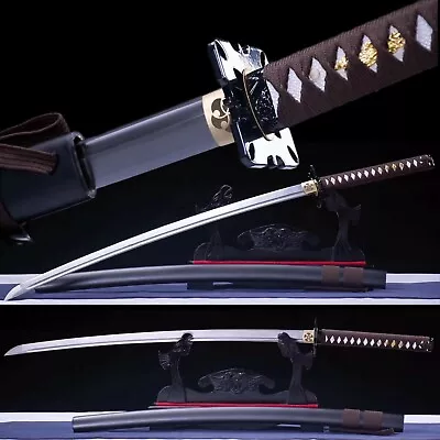  Japanese Samurai Katana 9260 Spring Steel Full Tang Function Sword Sharp  • $164.59