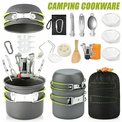 £18.99 • Buy Portable Cook Set Camping Cookware Kit Outdoor Picnic Hiking Cooking Equipment