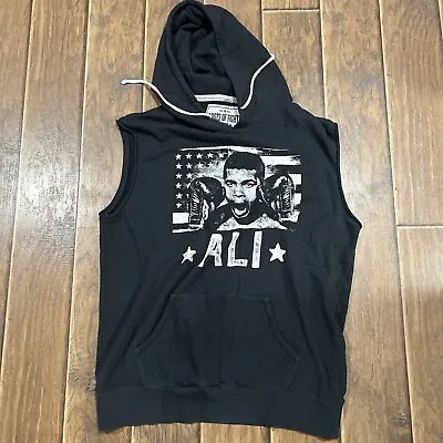 Roots Of Fight Muhammad Ali Sleeveless Muscle Hoodie - - Size XXL Read • $45