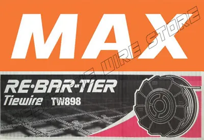 TW898 Max Rebar Tie Wire 50 Roll RB217 RB218 RB397 RB398 RB517 RB518 CASE • $279.64