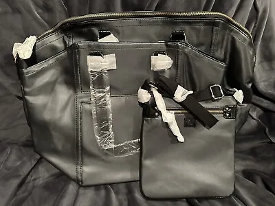 3 Piece Victorias Secret Black Luggage Set New Satin Black HTF • $90