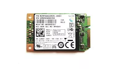 Samsung MZ-MPA0640/0D1 64GB Msata Solid State Drive JMK81 0JMK81 KR-0JMK81 • $38.95