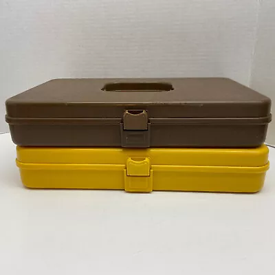 Lot Of 2 Vintage Wilson Mfg Co. Wil-Hold Sewing Thread Box Plastic 13 X 8 X 2.5  • $17.49