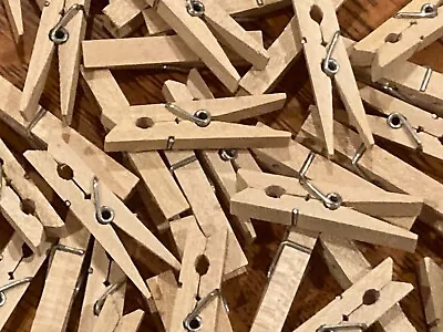 Mini 1-3/4  Wood & Spring Clothespins (40 Pcs) • $3.99