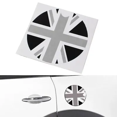 Black Union Jack UK Flag Pattern Vinyl Sticker Decal For Mini Cooper Gas Cap • $8.99