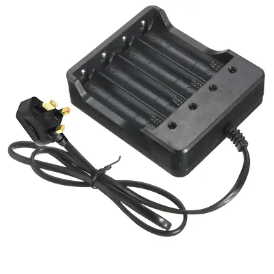 Battery Charger With 4-Slots For 3.7V Lithium Ion Rechargeable UK Plug • £8.99