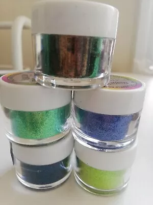 5 Pots X Rainbow Dust Sparkle Range Glitter New (Non-Edible) • £18.50