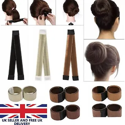 Magic French Twist Hair Bun Maker Bands Easy Snap Tool Former DIY Styling Donut • £0.99