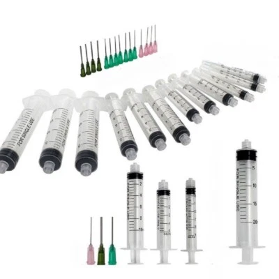 $8.47 • Buy 15pcs Syringes 20ml 10ml 5ml 3ml 1ml & 15pcs Blunt Tip Needles + 15pcs-Sterile