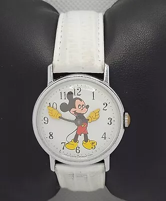 Mens Vintage Timex Mickey Mouse Walt Disney Production Manual Wind Up Watch L1 • $124.99