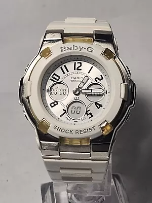 Casio Baby G Shock White Dial Analog 5001 BGA-110 New Battery Analog Watch • $40