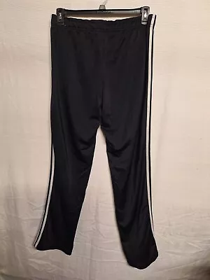 Adidas Pants Mens Size Large L Black 3 Three Stripe Active Mens Gym Sweatpants • $15.99