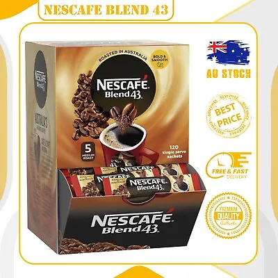 Nescafe Blend 43 Instant Coffee Sticks Sachets Medium Roast Office 1.7g X 120 Pk • $33.49