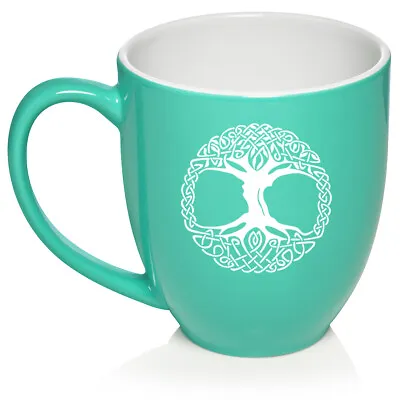 16 Oz Bistro Ceramic Coffee Mug Cup Celtic Tree Of Life Irish • $19.99