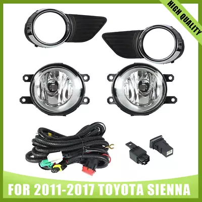 For 2011-2017 Toyota Sienna  Clear Fog Lights Driving Lamps W/Switch+Bulbs Pair • $27.10