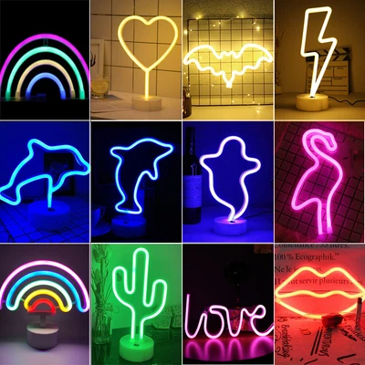 £12.99 • Buy Neon Sign Light LED Wall Night Decor Lamp For Kids Bedroom Gift Christmas Party