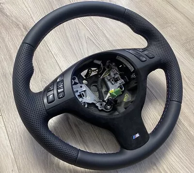 BMW E39 E46 M Sport Steering Wheel NEW Napa Leather M Stiches M3 M5 Alcantara • $499.99