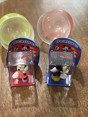 Vintage Walt Disney TINY TREASURES Vending Toys ~ Mickey Mouse & Minnie • $6.16