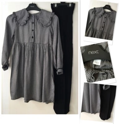 £8.95 • Buy Next Girls Checked Shirt Dress 9 Years Exc U & New M&S Tights 8-9 Years