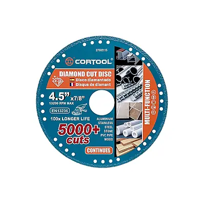 Diamond Cut Off Wheels 4 1/2 Inch Diamond Metal Cutting Disc For Angle Grinder • $14.81