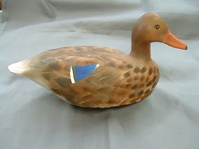 Handcrafted Wooden Female Mallard Duck Decoy • $59.99
