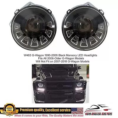 G500 G55 Mansory Style Project Led Black Headlights AMG 1990-2006 G-Wagon W463 • $365