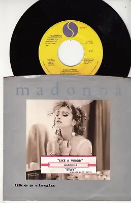 Madonna - Like A Virgin - Original 45 Wps - Great Shape - Jukebox Title Strip • $9.99