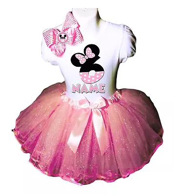 Mouse Dress 6th Birthday Party Outfit Fast Shipping Personalized Mouse Tutu Bday • $19.95