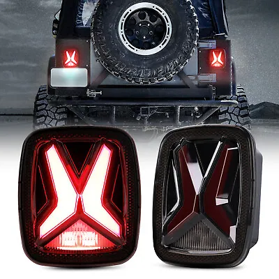 Brake LED Tail Lights License Plate Lamps Turn Backup For Jeep Wrangler YJ TJ CJ • $49.99