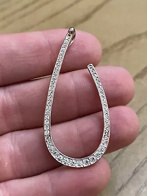 Chamilia Sterling Silver 925 Designer Signed CZ Hook Style Pendant • £35.03