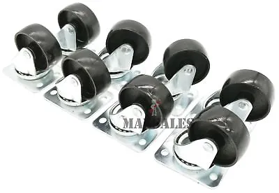 (Qty-8) 2  Swivel METAL Caster Wheels Base With Top Plate & Bearing • $29.10