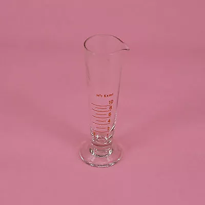 10ml Lab Glass Footed Apothecary Measuring Beaker Conical Graduated With Spout • $4.97