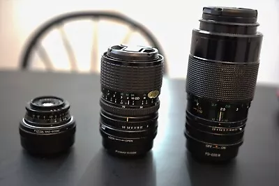 3 Vinatge Lens With FD-EOS Adapters. VivitarSigmaRussian (unkown) • $75