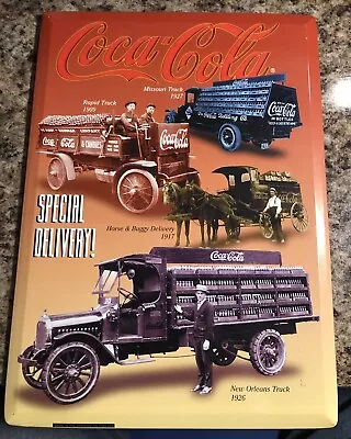 Vintage 1996 Coca-Cola Sign Special Delivery Trucks • $8.50