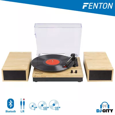 Fenton RP165L Vinyl Record Player Set + Bluetooth (Light Wood) • $179
