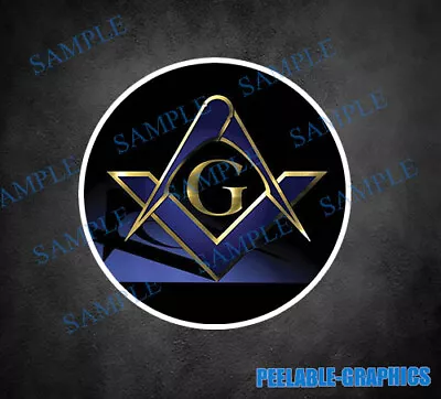 (2) Mason Masonic FREEMASON Vinyl Decal Sticker Toolbox Helmet Hardhat Window B • $4.99