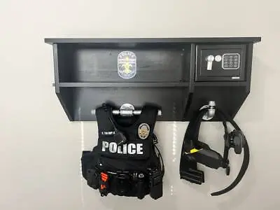 Wall Mounted Police Gear Rack / Vest Holder / Military Gear Rack Organizer / • $409.99