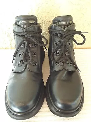 Vtg Dr. Martens England Black Leather Women's Combat Boots UK Size 4 US 6 Doc • $48.88