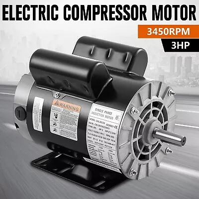 New 3 HP 3450 RPM Air Compressor 60 Hz Electric Motor 115-230 Volts CML360356 • $139.90