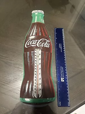 Vintage Coca-Cola MCA USA Cola Bottle Shaped Thermometer Coke Sign - Not Rusted • $39.99