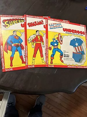 Vintage 1976 Shazam Captain America Superman Underoos BOX ONLY! • $60