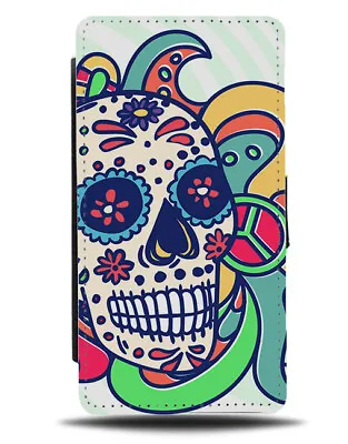 Psychedelic Sugar Skull Flip Wallet Case Mexican Mexico Trippy Colourful M563 • £19.99