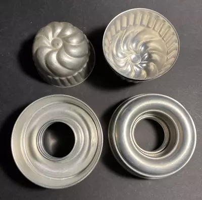 Vtg Mini Dessert Mold Mixed Lot 11 Metal Jello Soap Candy Ring Tube Swirl Jell-O • $17.99