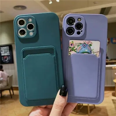 $6.97 • Buy Shockproof Wallet Card Holder Case For IPhone 13 12 11 Pro Max XR XS X 7 8 Cover
