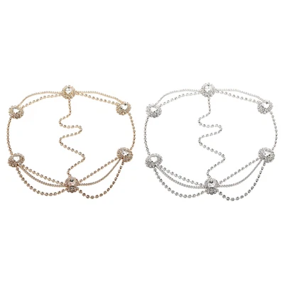 £6.73 • Buy Head Chain Rhinestones Bohemian Layered Boho Forehead Sparking Hair Accessories