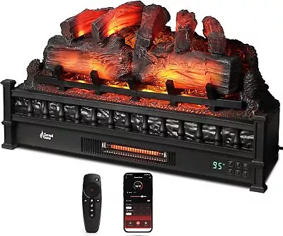 TURBRO Eternal Flame 30 In. WiFi Infrared Quartz Electric Fireplace Log Heater • $189.99